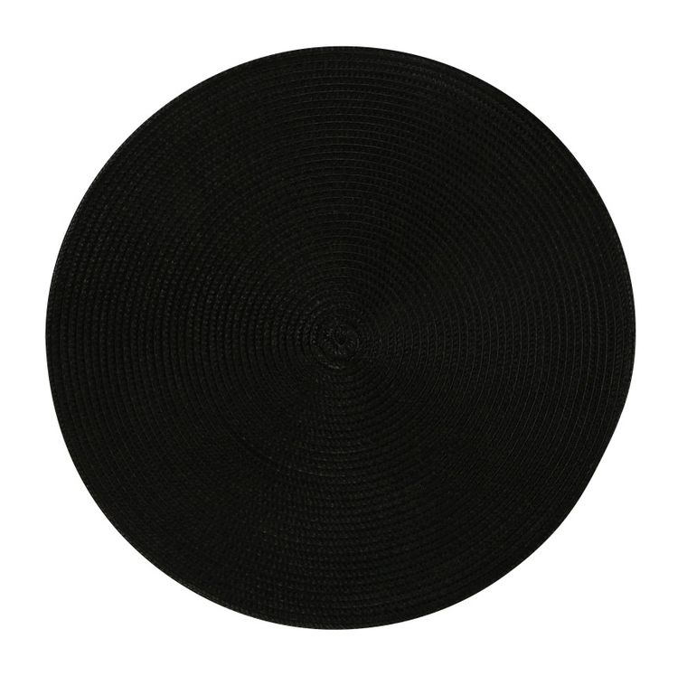 Altom Design, mata słomkowa, 38 cm, czarna
