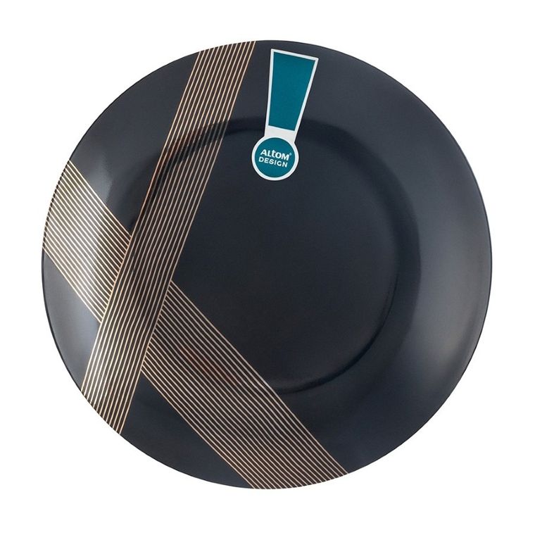 Altom Design, Modern Art, talerz deserowy, czarny, 20 cm