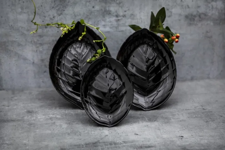 Altom Design, Nocturn, półmisek liść, 25,5-17,5 cm