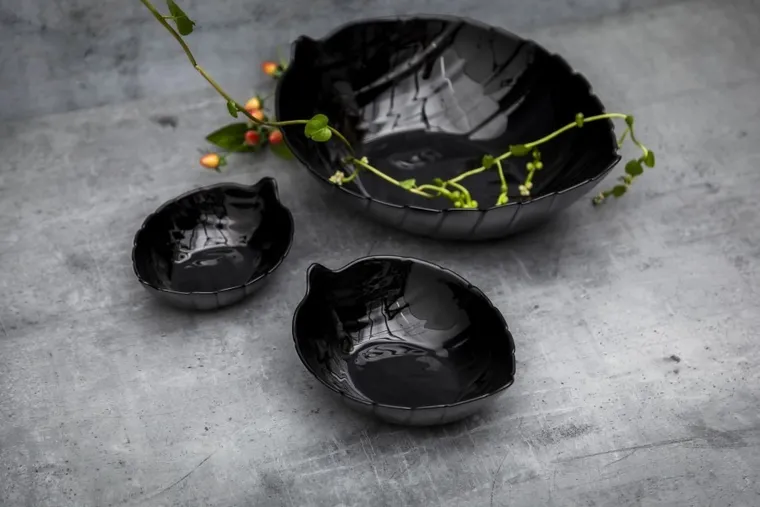 Altom Design, Nocturn, salaterka liść, 27,5-22,5 cm