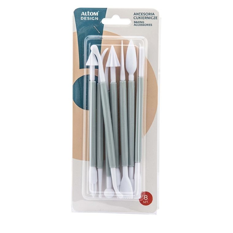 Altom Design, plastikowe akcesoria cukiernicze do dekoracji tortów, 8 szt.