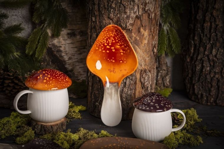 Altom Design, Pod kapeluszem, naczynie ceramiczne, grzybek, 23-11 cm