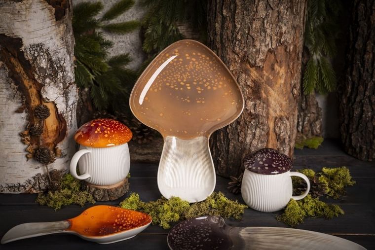 Altom Design, Pod kapeluszem, naczynie ceramiczne, grzybek, 32-22,5 cm