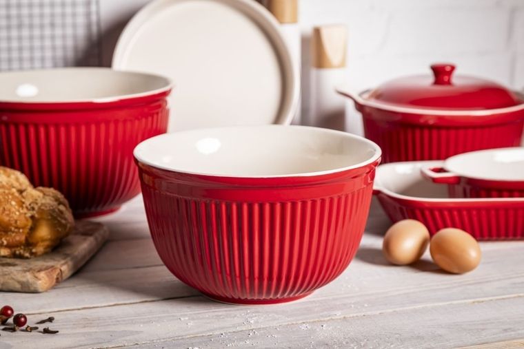 Altom Design, Red Chilli, miska ceramiczna, 22-13 cm, 2,5 l