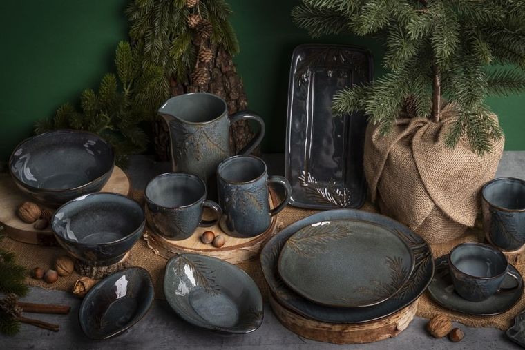 Altom Design, Sosnowy las, miska ceramiczna, 14,5 cm, 600 ml