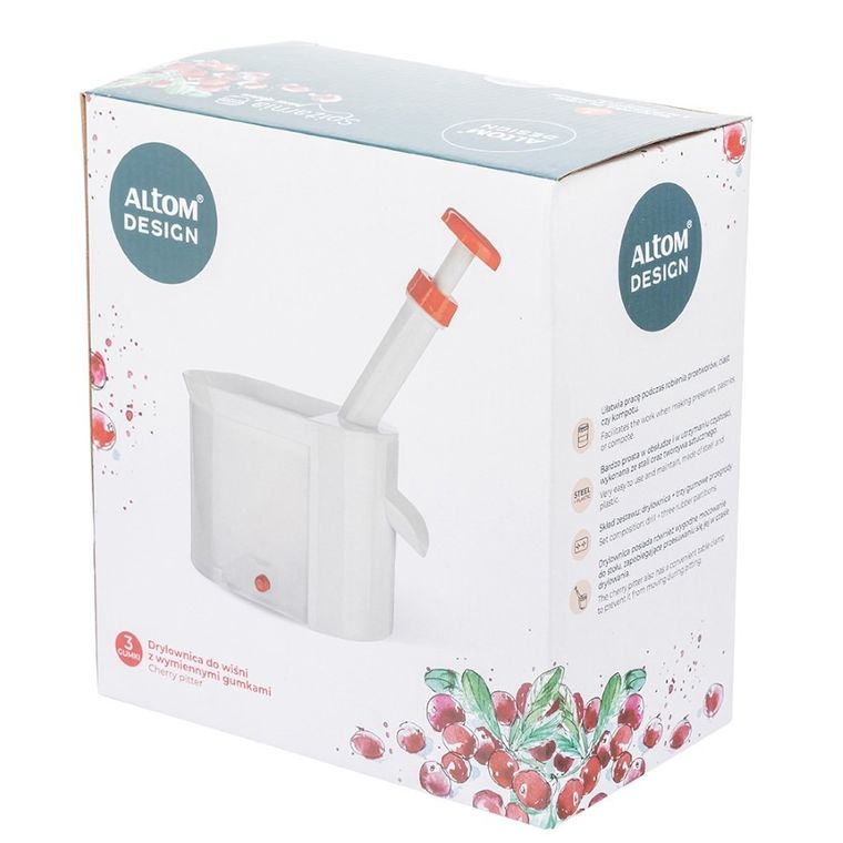 Altom Design, Spiżarnia pani domu, drylownica do wiśni + 2 wymienne gumki