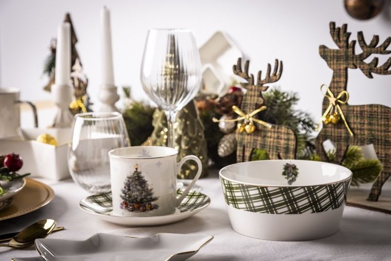 Altom Design, świąteczne drzewko, miska nbc, 15 cm, 600 ml