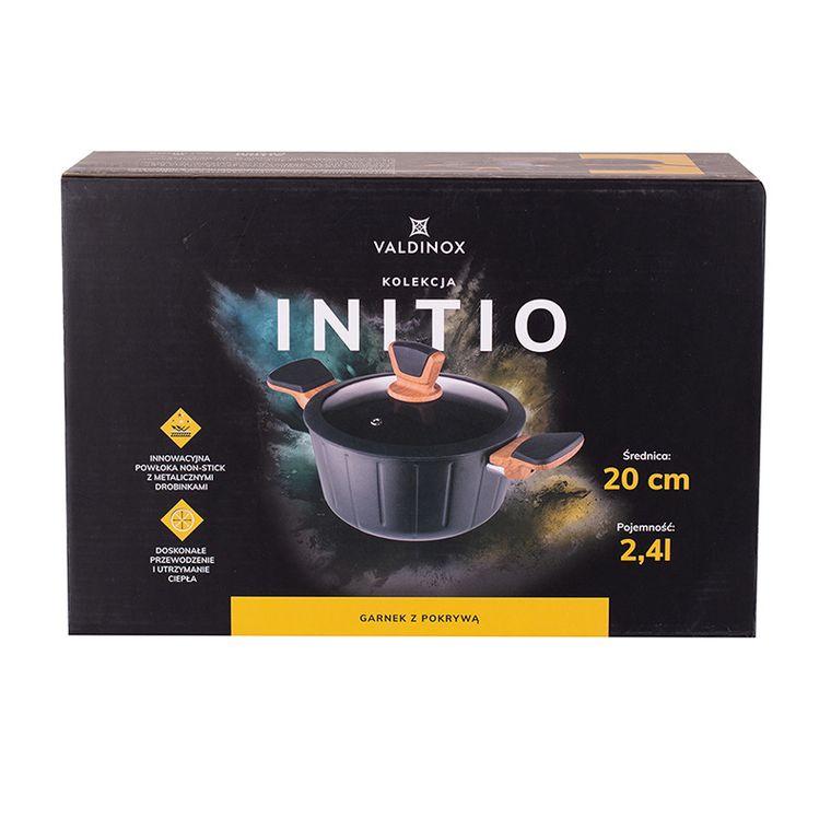 Altom Design, Valdinox, Initio, garnek z pokrywą, 20 cm, 2,4l