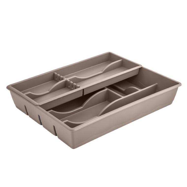 Altom Design, wkład do szuflady, podwójny, 30-39 cm, taupe