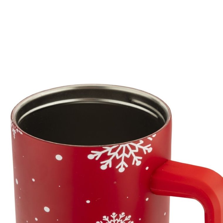 Altom Design, zimowa choinka kubek termiczny do samochodu z uchwytem, 1,2l