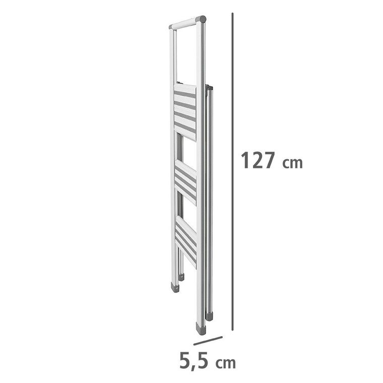 Aluminiowa drabina, 3-stopniowa- biały