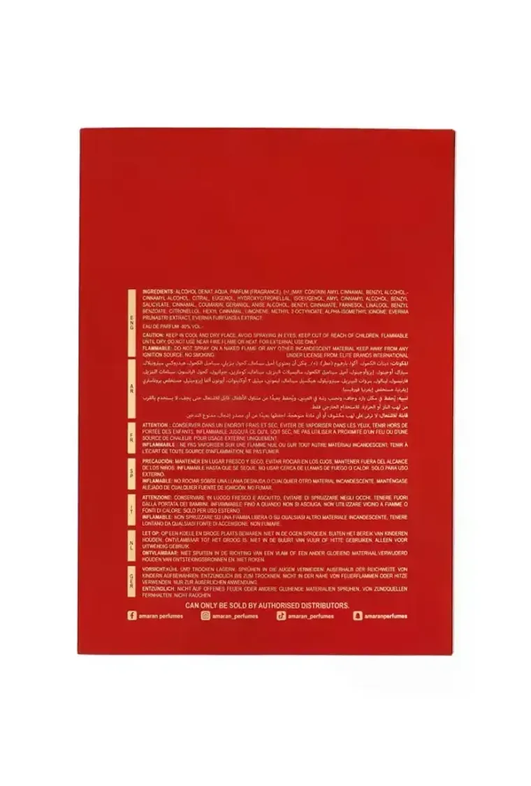 Amaran, Exclusive Taraf Rouge, woda perfumowana, 100 ml