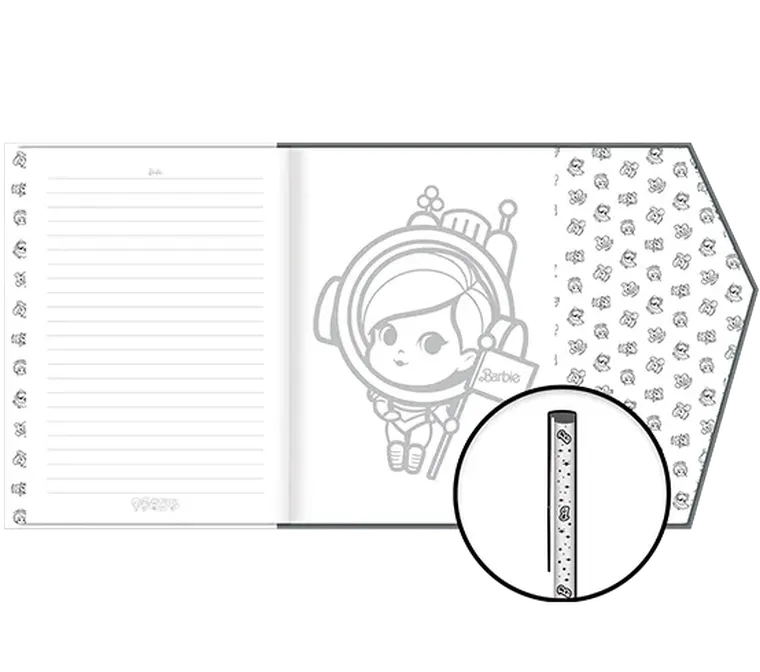 Ameet, Barbie, notes, biało-czarny, 148-210 mm