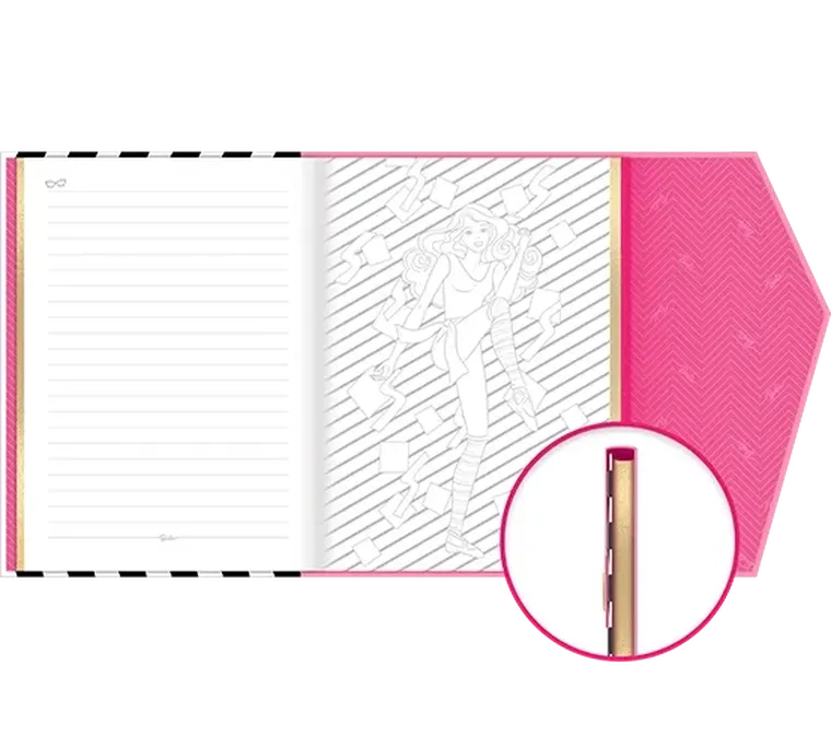 Ameet, Barbie, notes, różowy, 148-210 mm