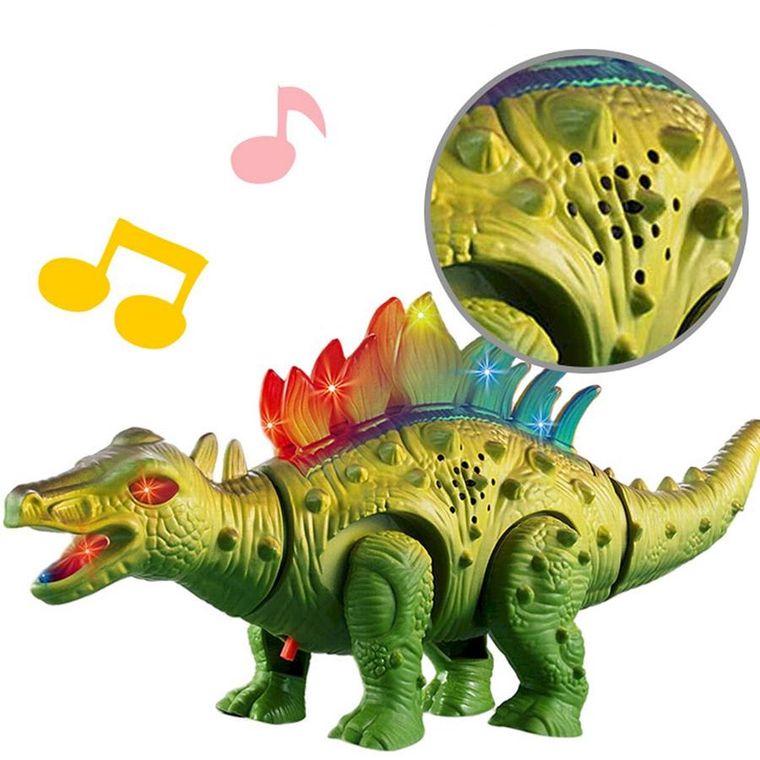 Anek dla Dzieci, Chodzący dinozaur, zabawka interaktywna, światło i dźwięk, 27 cm