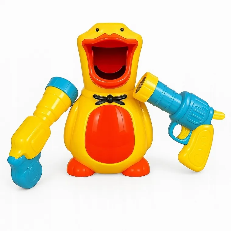 Anek dla Dzieci, kaczka, strzelanie do celu, wyrzutnia z kulkami