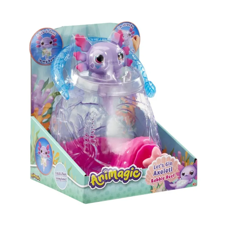 Animagic, Let's Glo Axolotl, figurka interaktywna, Bubble Reef