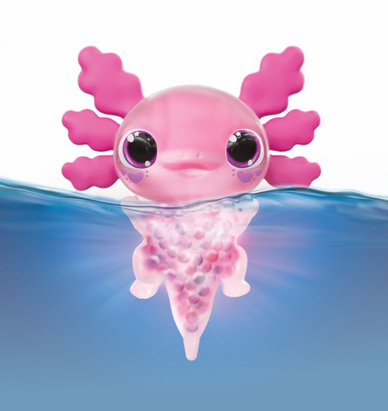 AniMagic, Let's Glo Axolotl, figurka interaktywna, różowa