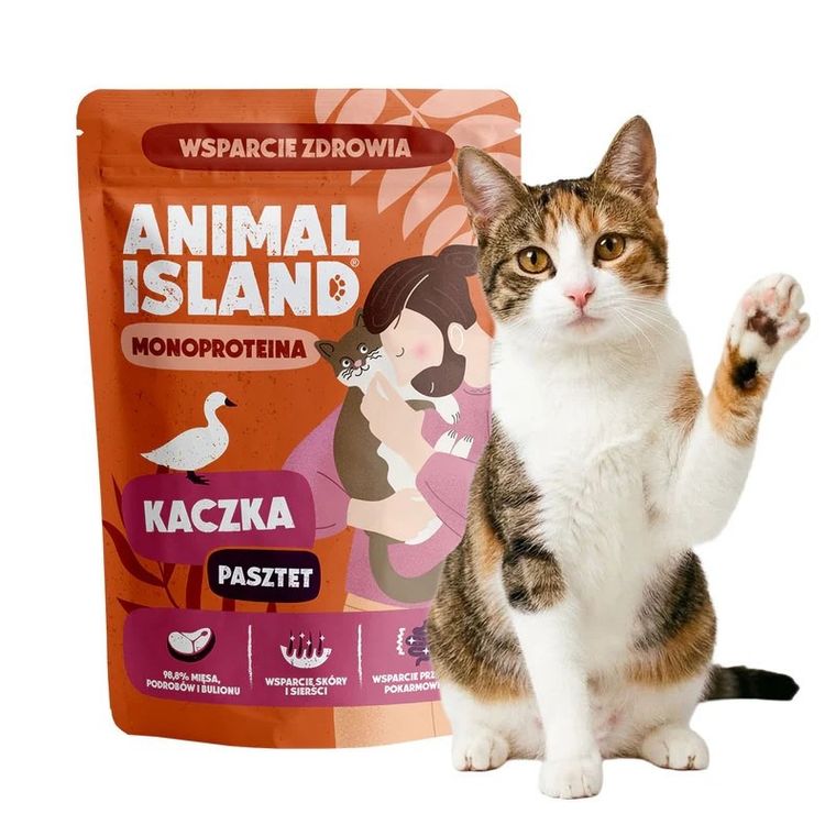 Animal Island, mokra karma dla kota, monoproteinowa, kaczka, 100g