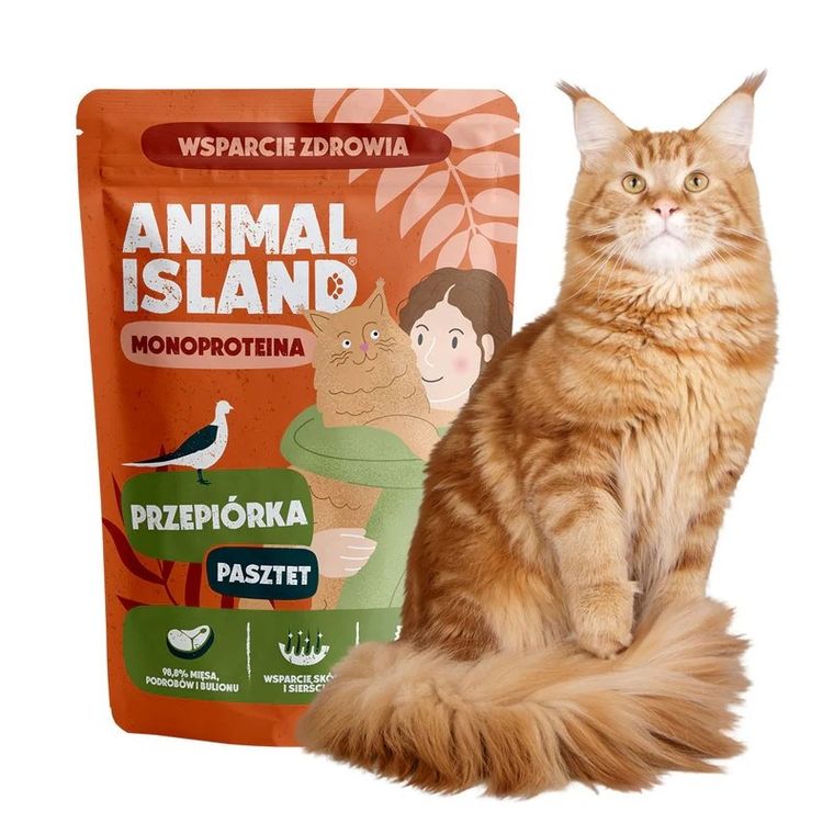 Animal Island, mokra karma dla kota, monoproteinowa, przepiórka, 100g