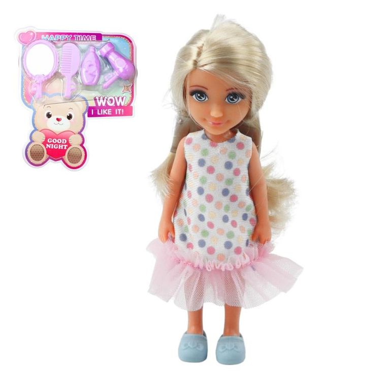 Ankiki, laleczka z łóżkiem i toaletką, 13 cm