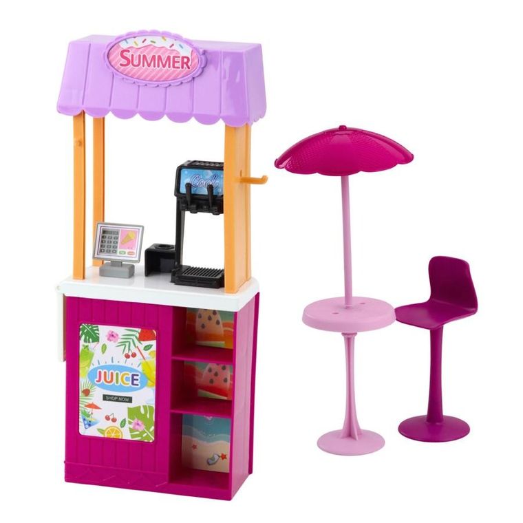 Anlily, lalka na plaży basen palma stoisko z napojami akcesoria