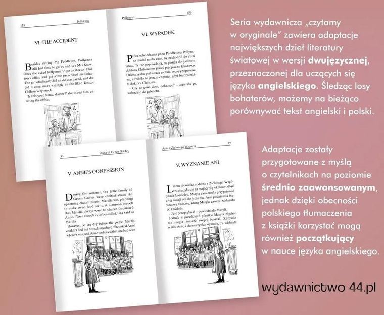 Anne & Pollyanna. Czytamy w oryginale (ilustrowane brzegi)