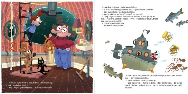 Antek z babcią na dnie morza