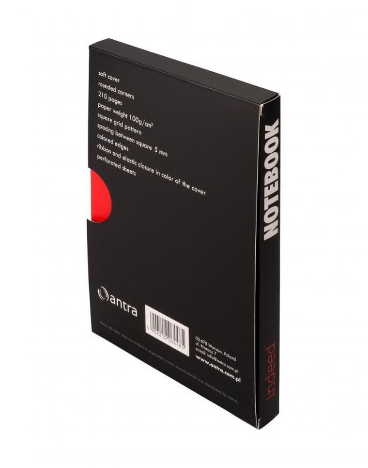 Antra, Indeed, notes A5, linia, czerwony, 1 szt.