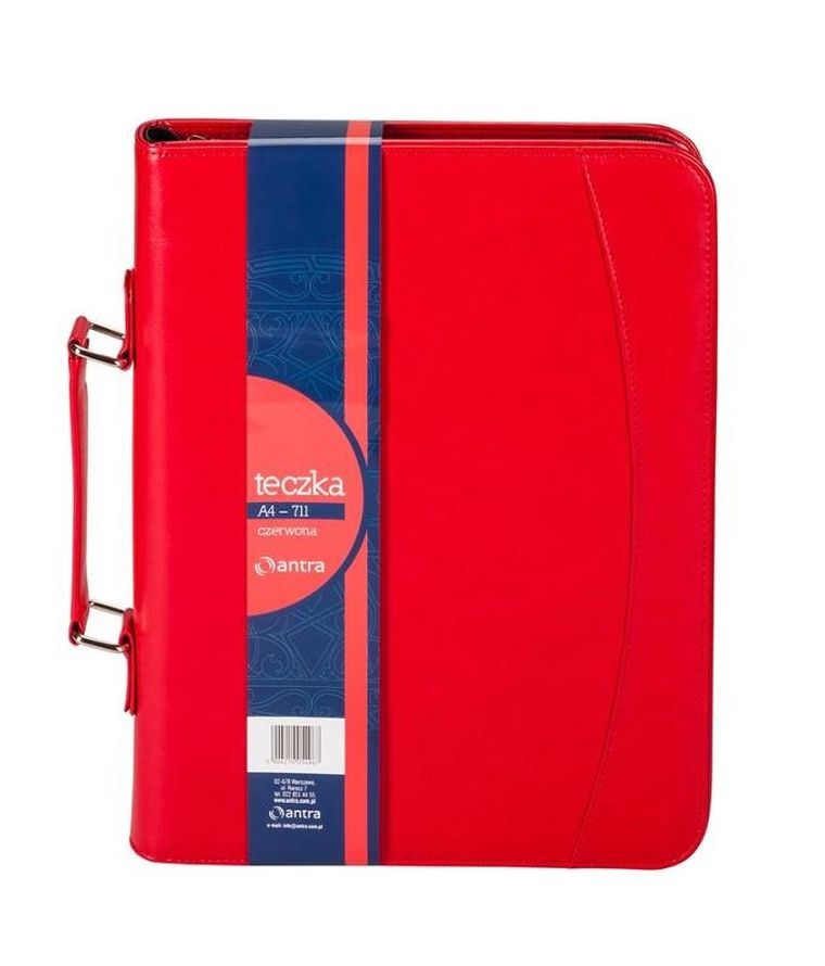 Antra, teczka aktówka z rączką A4, czerwona, 1 szt.
