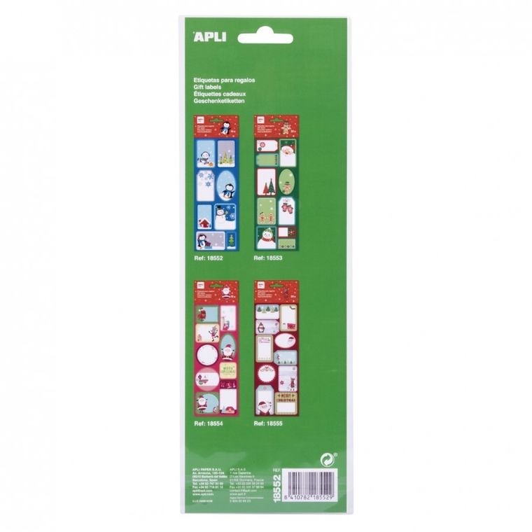 Apli Kids, etykiety świąteczne, Pingwin, 14 szt.