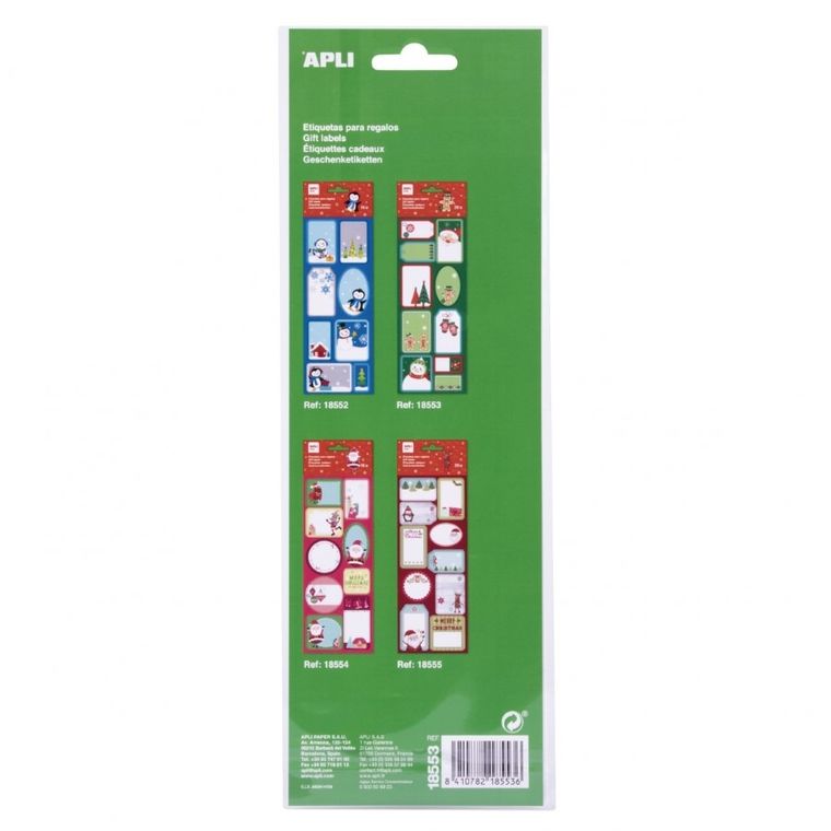 Apli Kids, etykiety świąteczne, Święty Mikołaj, 20 szt.