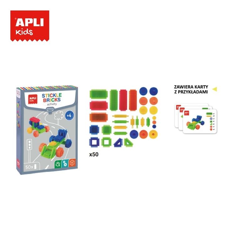 Apli Kids, Jeżyki, klocki konstrukcyjne, 50 elementów