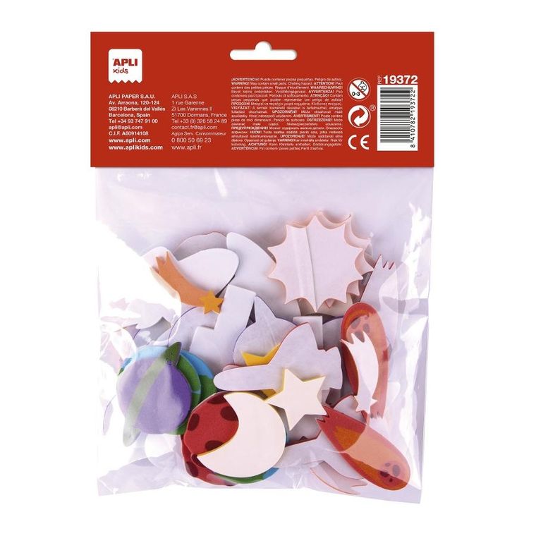 Apli Kids, Kosmos, naklejki z pianki EVA, 56 szt.