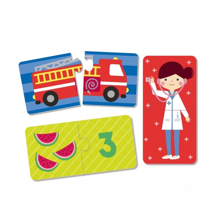 Apli Kids, Miasto, zestaw puzzli dwuelementowych, 3-24 elementy