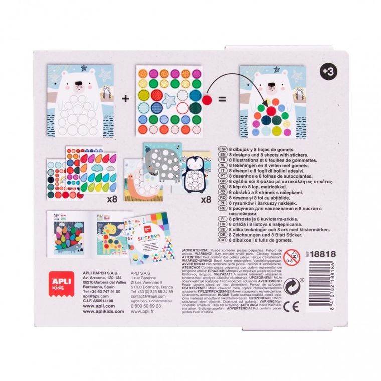 Apli Kids, Miś, zestaw z naklejkami