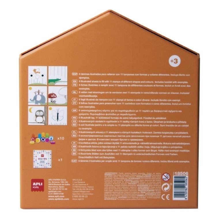 Apli Kids, Mój pierwszy zestaw artystyczny, Stempelki, arkusze, stempelki, 10 szt.