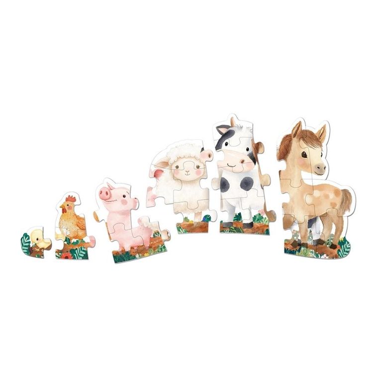 Apli Kids, My First, Farma, puzzle progresywne, 21 elementów