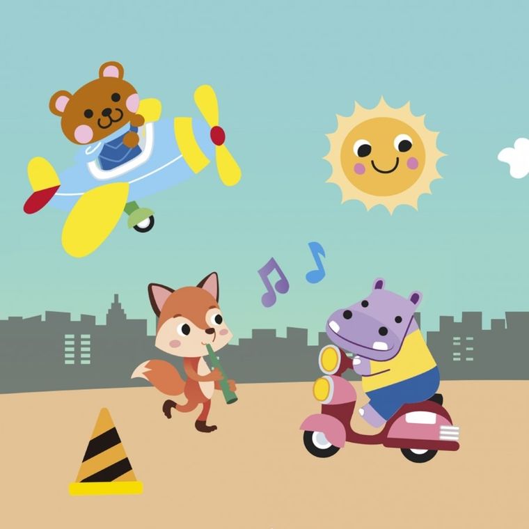 Apli Kids, naklejki holograficzne, zwierzęta w pojazdach