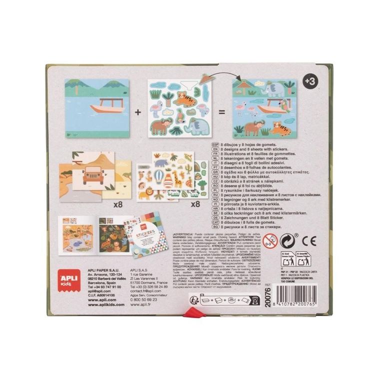 Apli Kids, naklejki, Safari