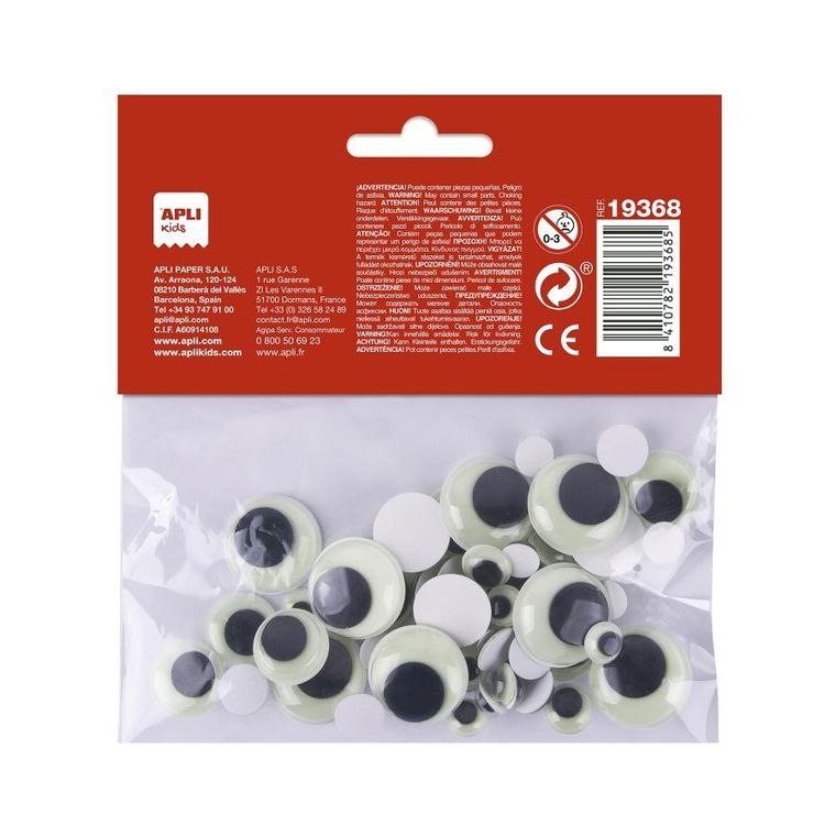 Apli Kids, Oczy, świecące w ciemności, samoprzylepne naklejki