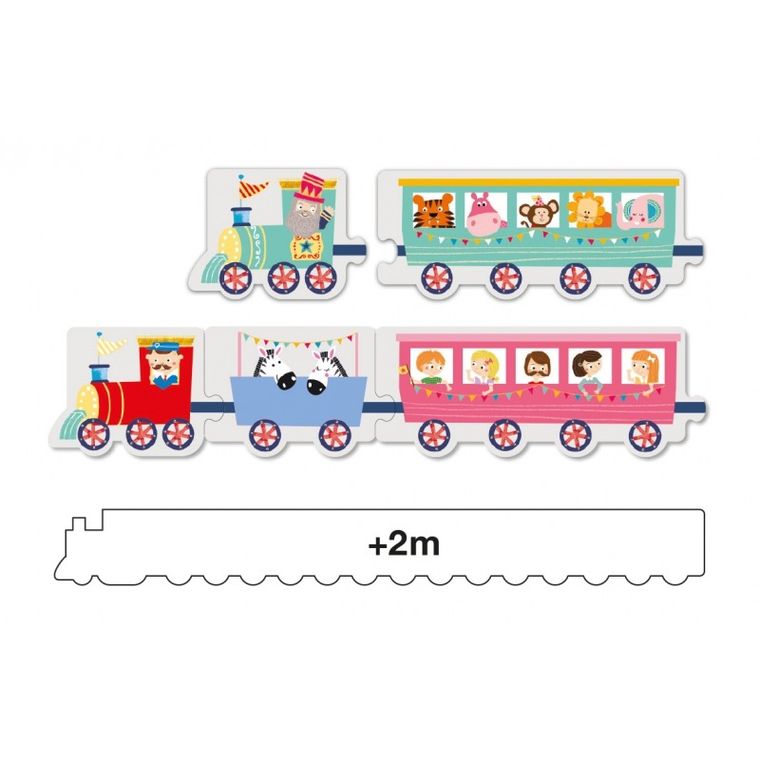 Apli Kids, Pociąg, puzzle w kartonowym domku, 20 elementy