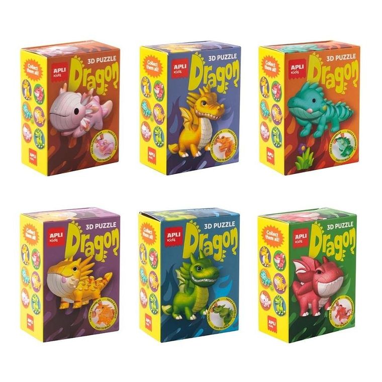 Apli Kids, Smoki, Czerwony, puzzle 3D