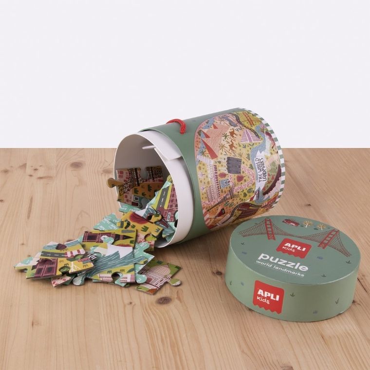 Apli Kids, Światowe Zabytki, puzzle okrągłe w tubie