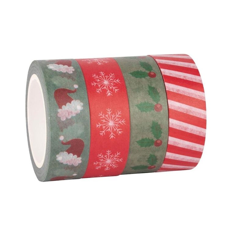 Apli Kids, taśmy dekoracyjne washi, Christmas, 4 szt.