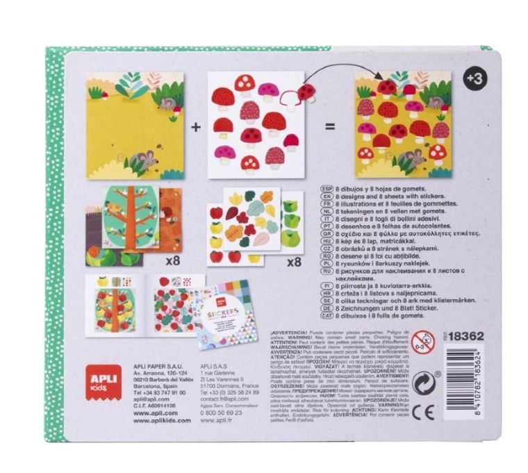 Apli Kids, zestaw z naklejkami, biedronka
