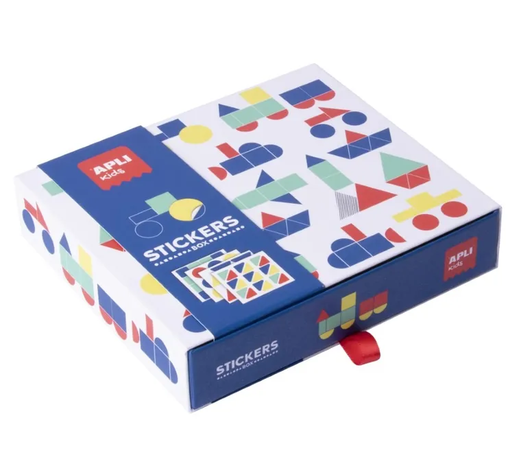 Apli Kids, zestaw z naklejkami geometrycznymi, pojazdy