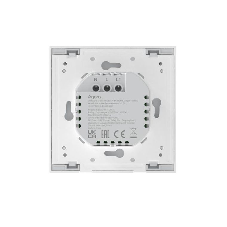 Aqara, Smart Wall Single Switch H1, włącznik światła, Zigbee 3.0