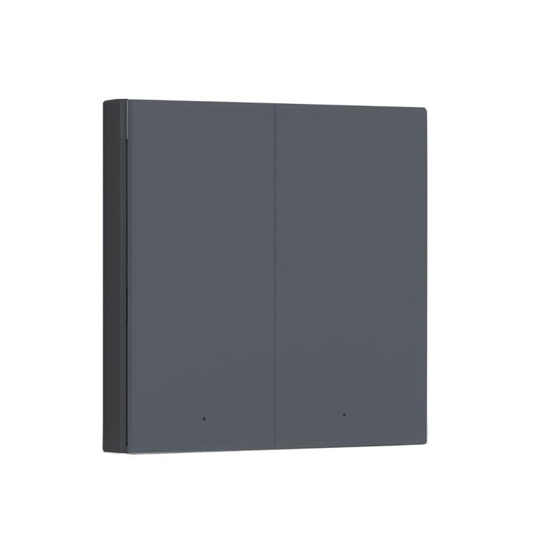 Aqara, Smart Wall Switch H1, przełącznik podwójny, bez przewodu neutralnego, WS-EUK02-G