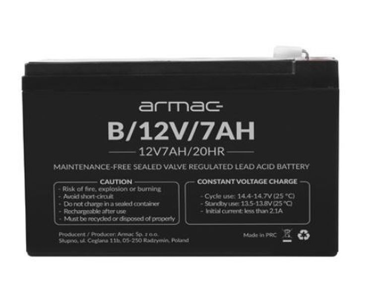 Armac, akumulator do UPS, 12V/7AH UNIWERS. ARMAC B, 7Ah